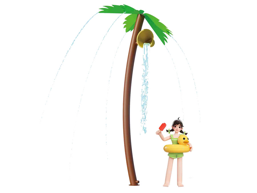 椰子树倒水桶