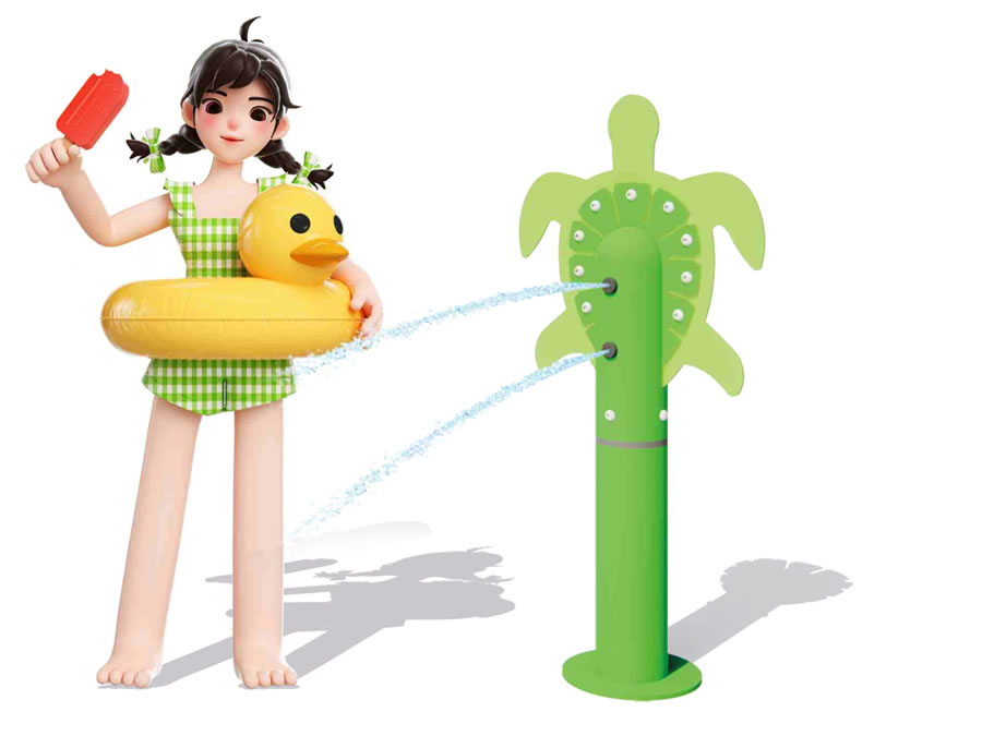 海龟水枪戏水小品